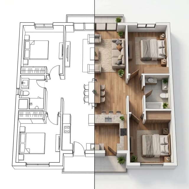 Floor Plan to Render
