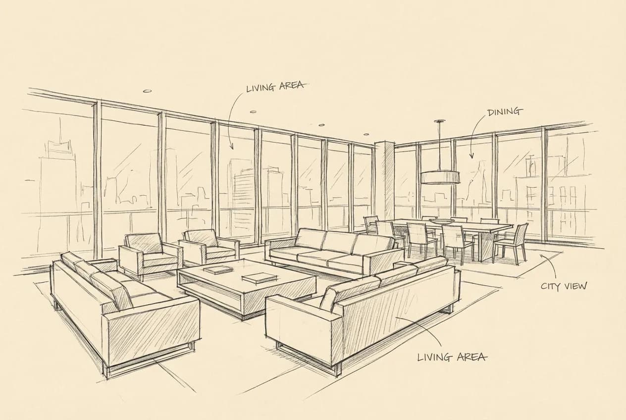 AI 3D Interior Walkthrough - before