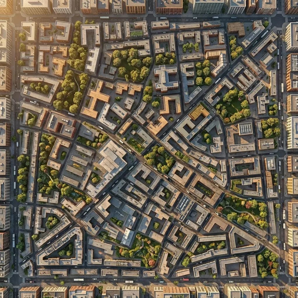 AI Aerial Rendering from a Bird's Eye View Above - result
