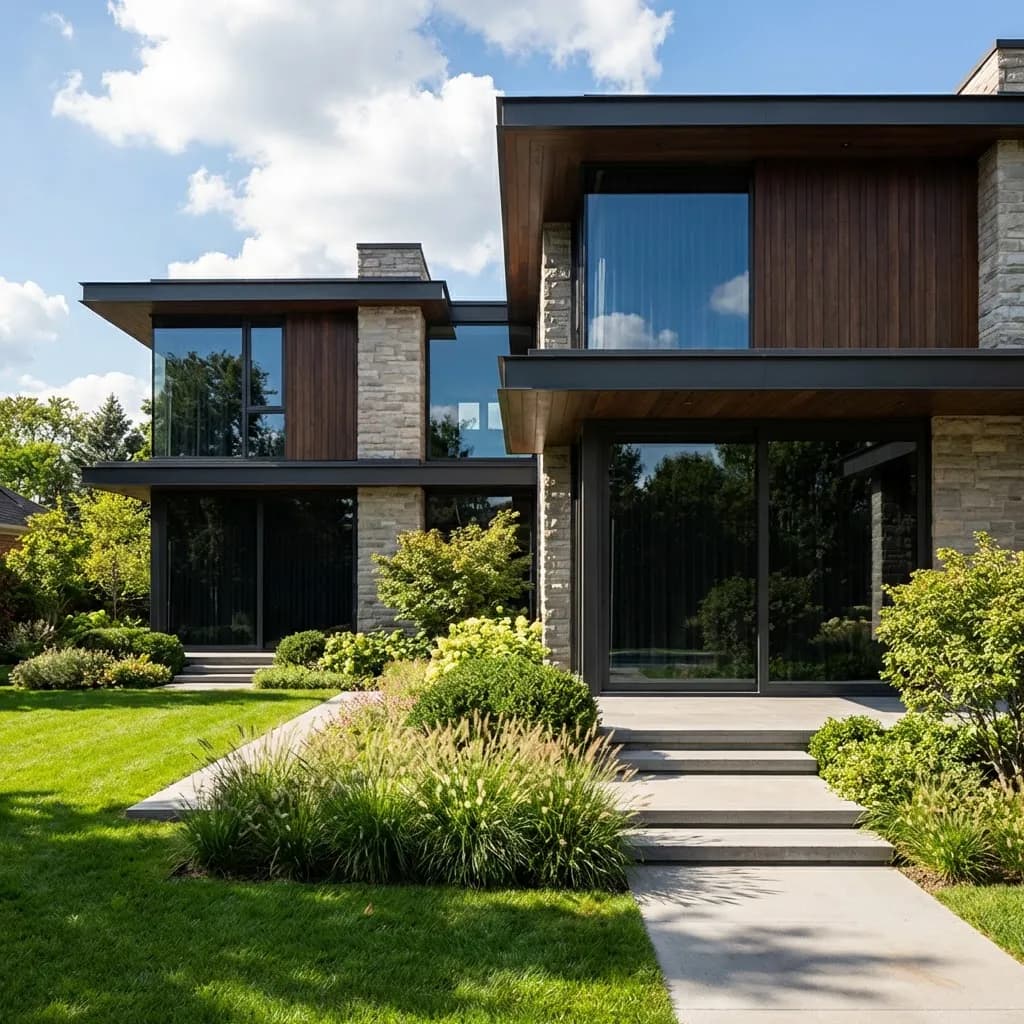 Cambio Giorno-Notte IA per Render Architettonici Magia Notturna - input