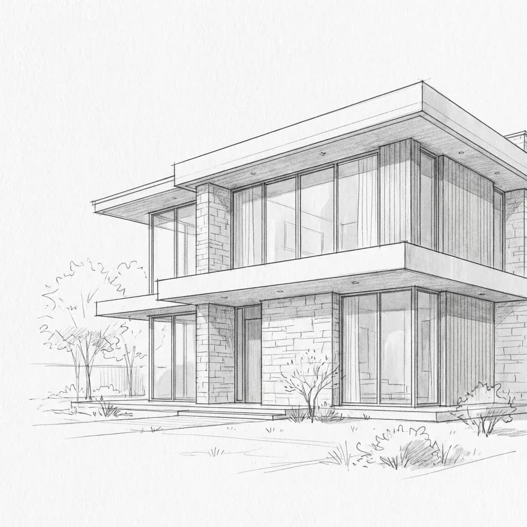 AI-Powered Exterior Rendering for Architects Photorealistic - input