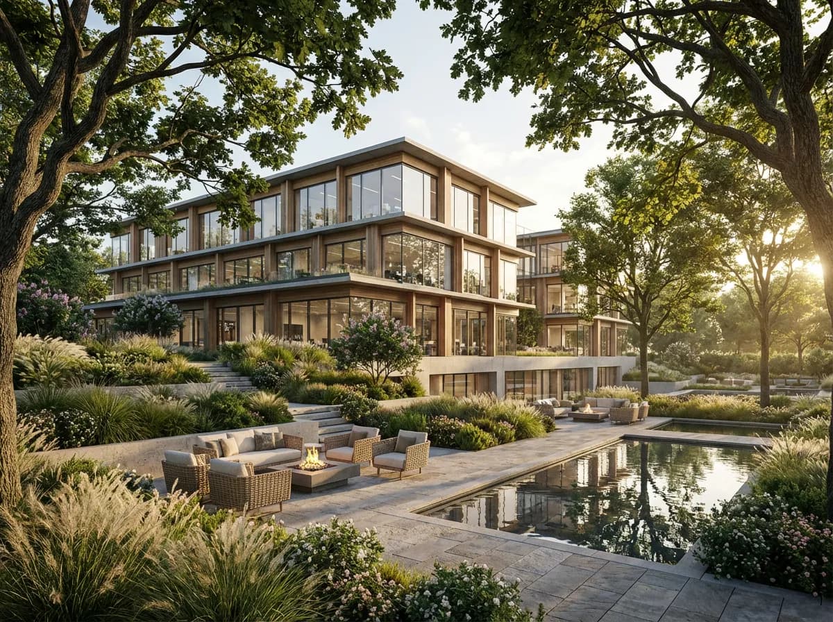 Render exterior nocturn