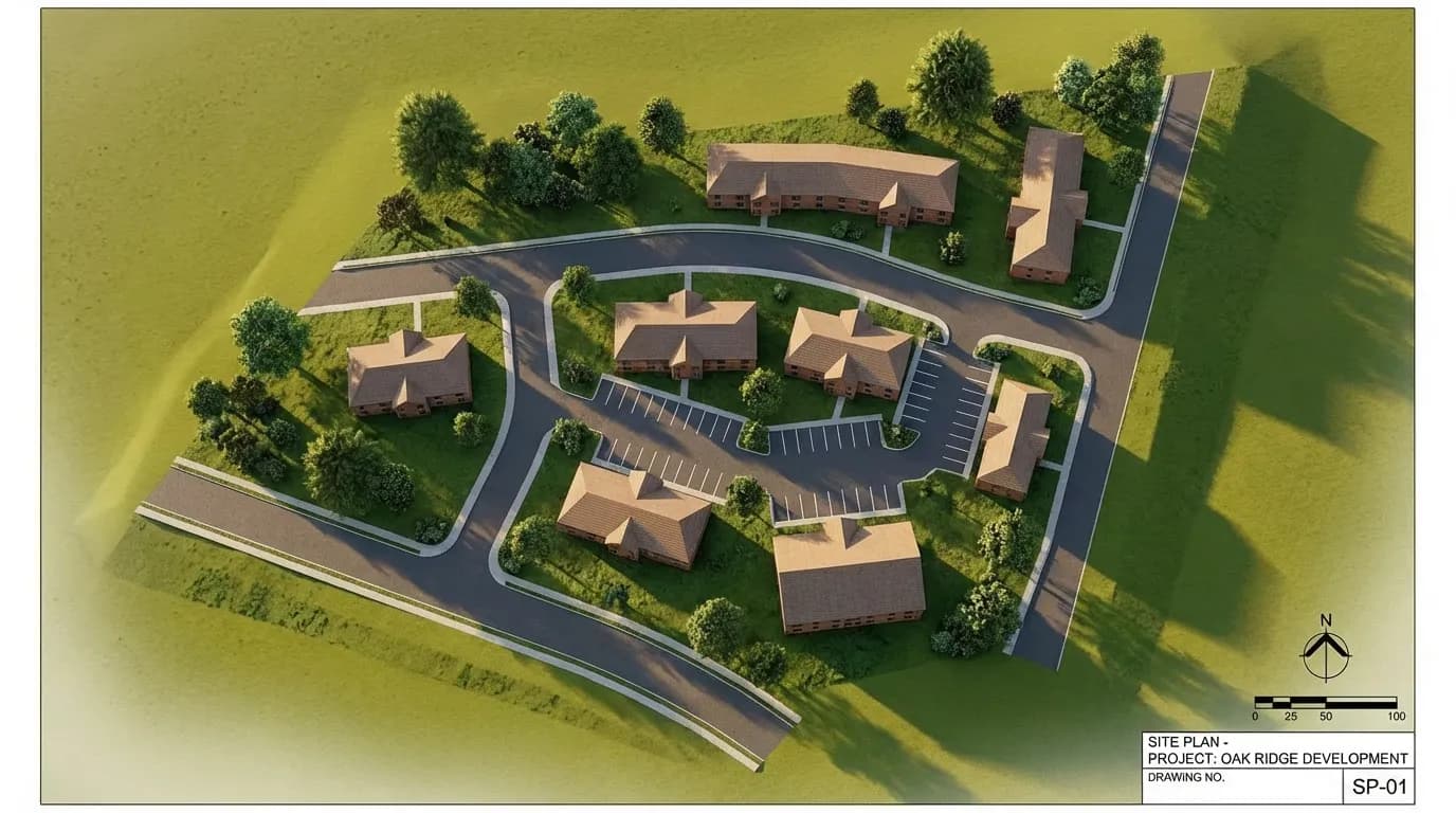 AI-Powered Site Plan Rendering - after