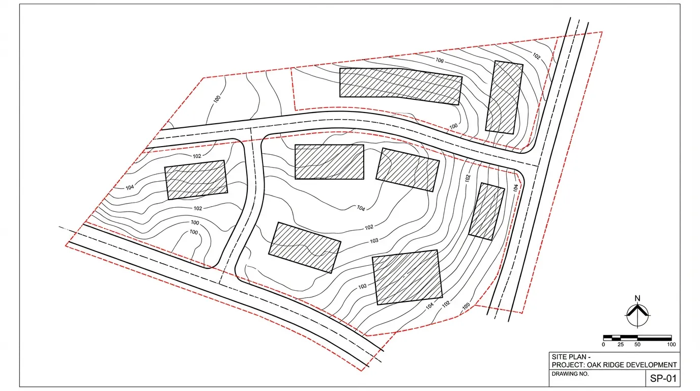 Site plan before rendering
