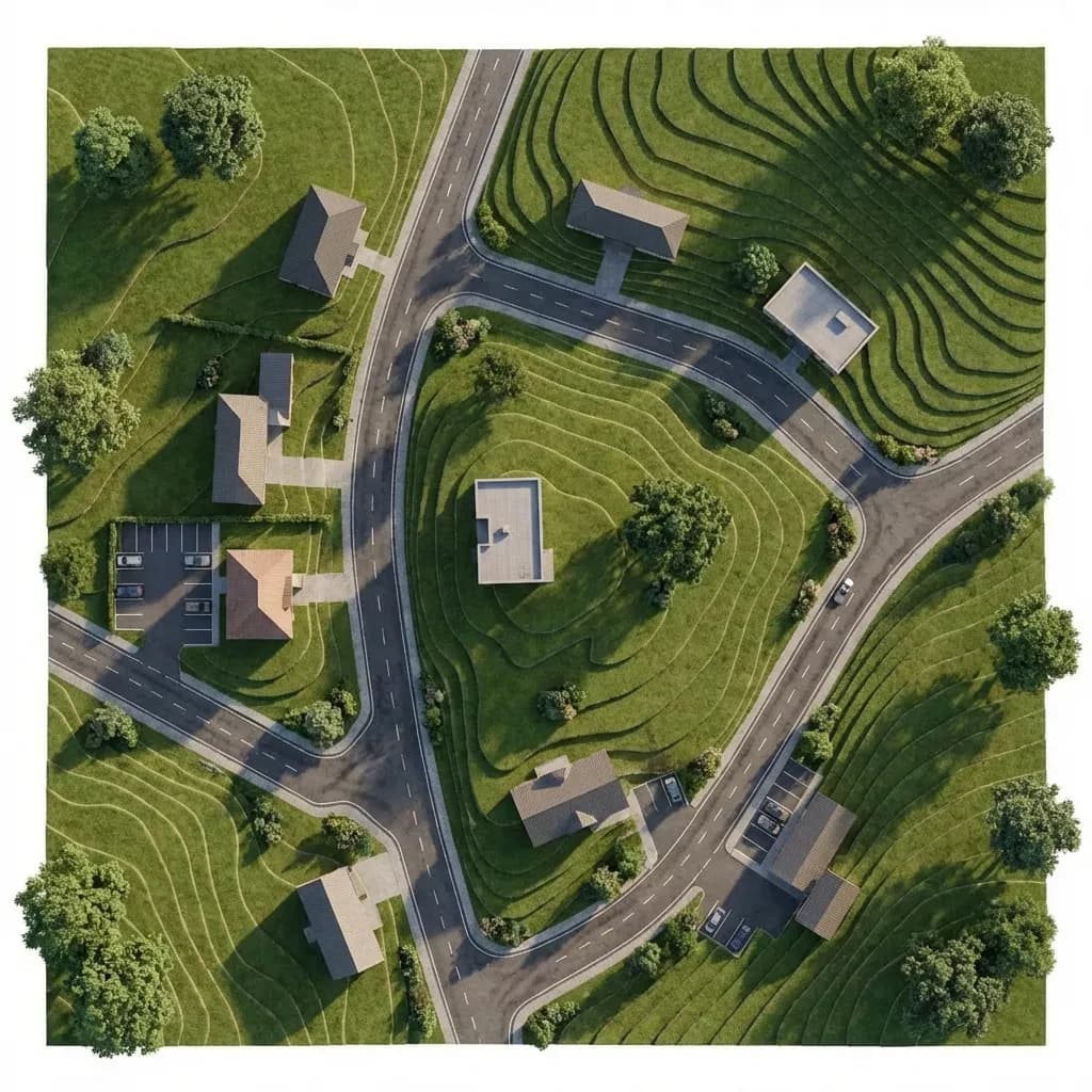 Rendering Piani di Sito Basato sull'IA Visualizzati - result
