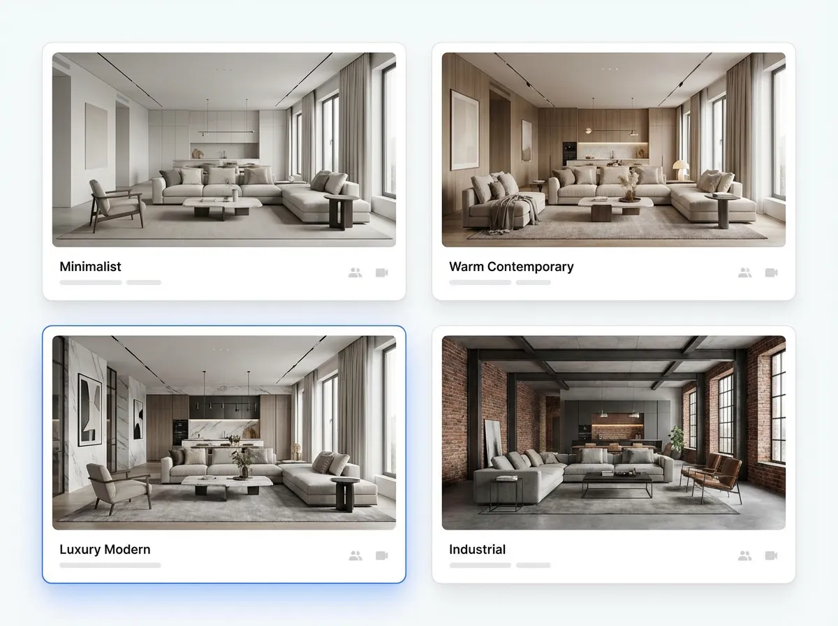 Choose rendering style