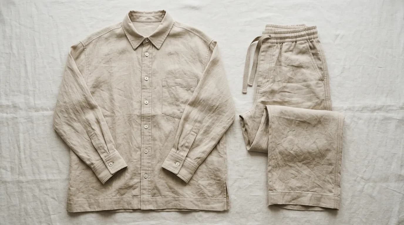 sand linen 两件套平铺时尚平拍